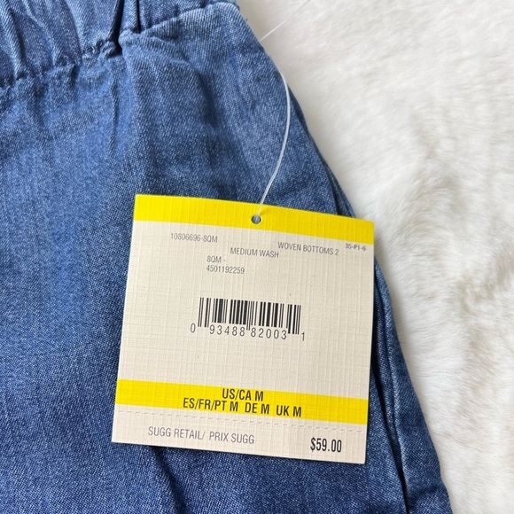 NWT Anne Klein Drawstring Chambray Shorts Size Medium - Picture 13 of 15